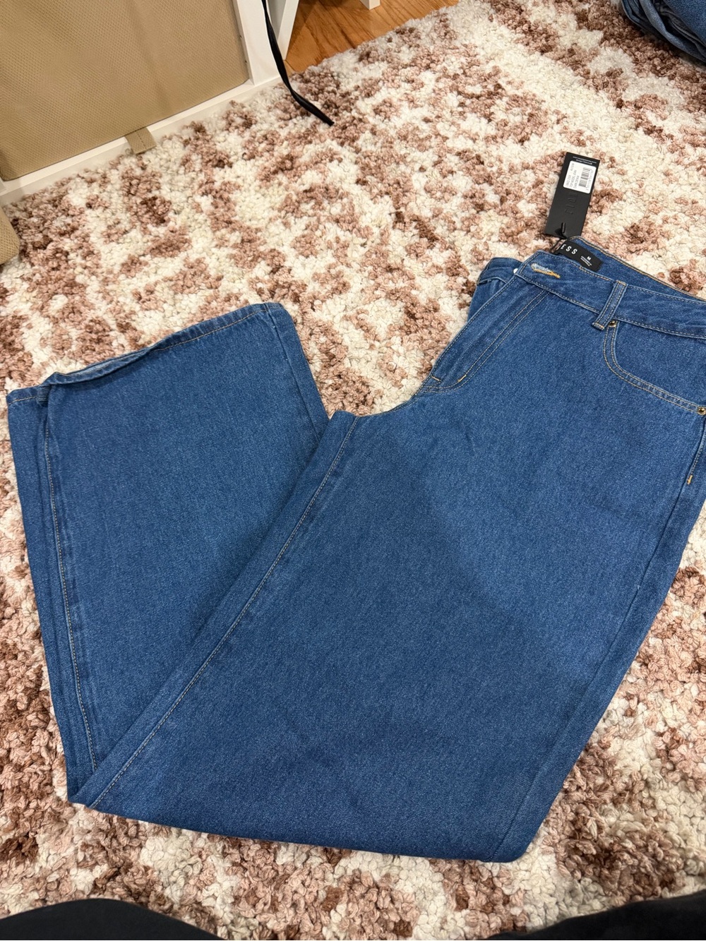 Classic Blue Denim Straight-Leg Jeans